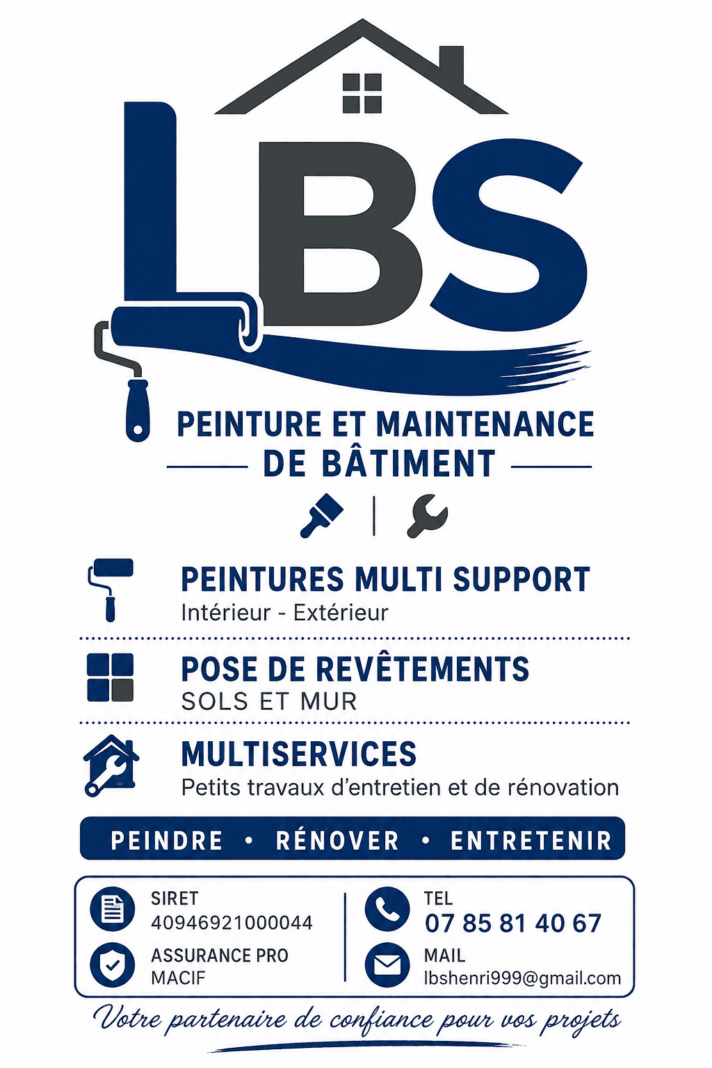 Chantier de peintre réalisé par Lbs peintures à Blain